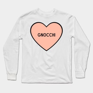 I Love Gnocchi Heart Shape Long Sleeve T-Shirt